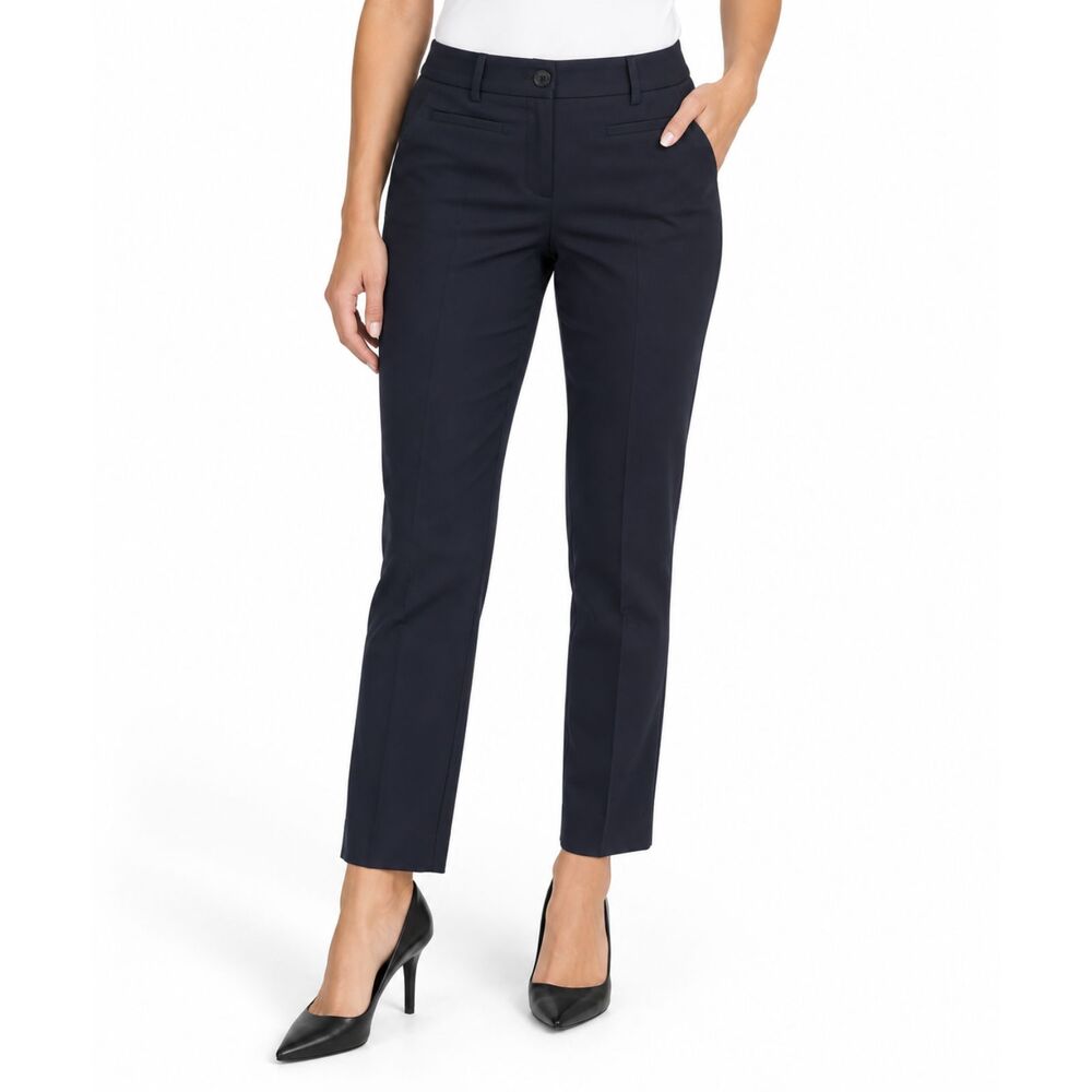 NWOT Ann Taylor Petite Navy Blue Slim Leg Dress Pants | Size 2P